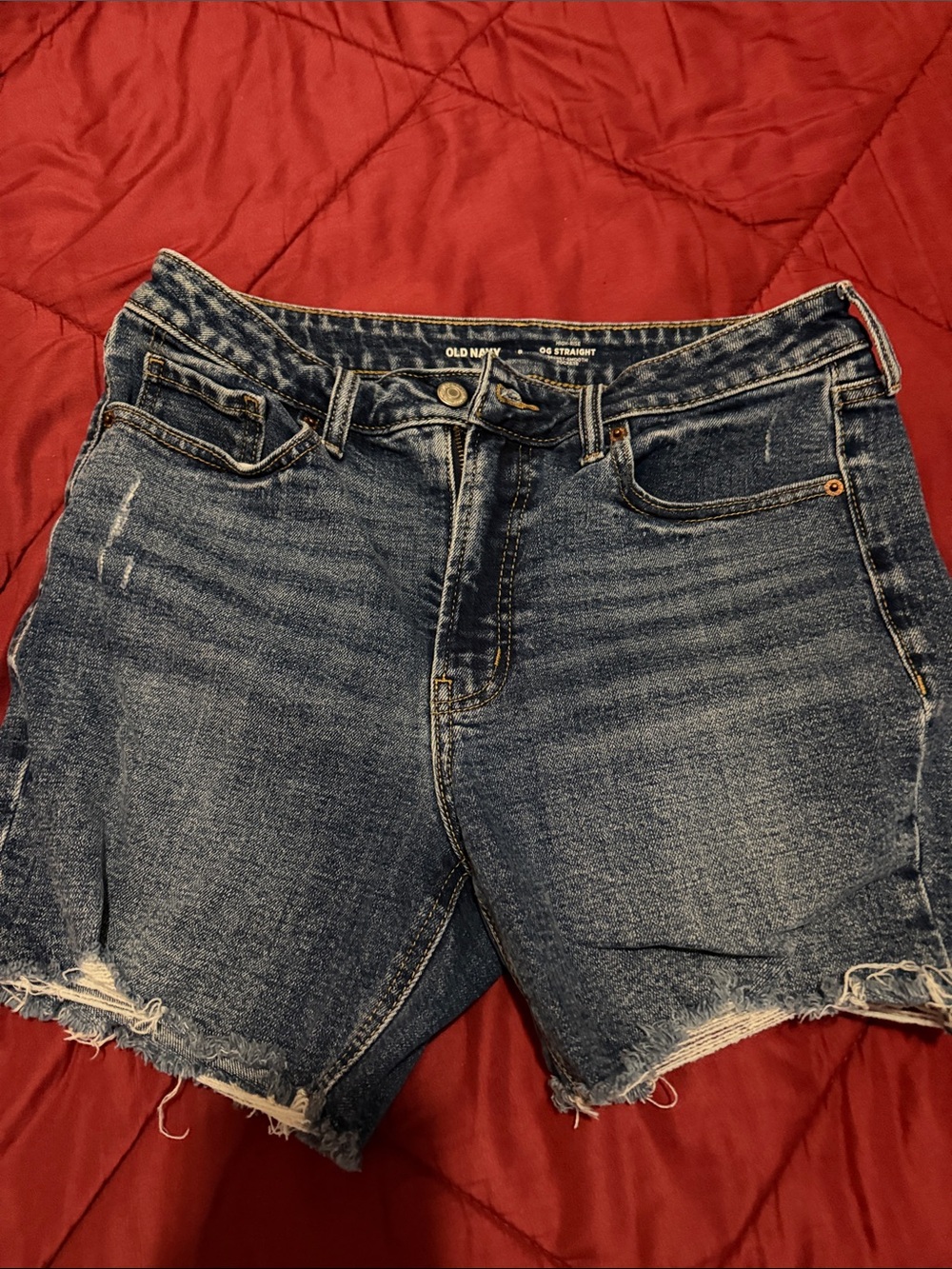 Old Navy Distressed Blue Denim Cutoff Shorts